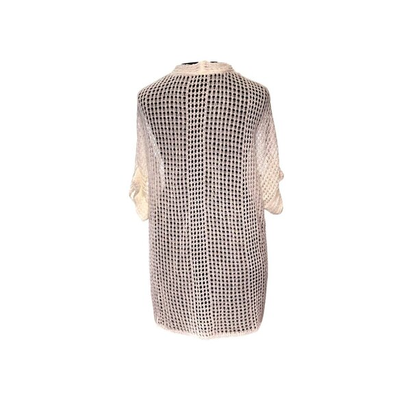 Shein Curve Open-Front Crochet Knit Cardigan - Picture 3 of 9